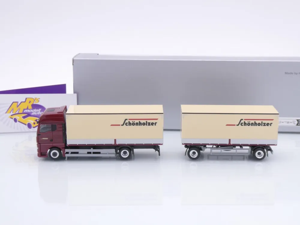 Herpa 962223 # MAN TGX GX Koffer-Hängerzug " Schönholzer Transport " 1:87