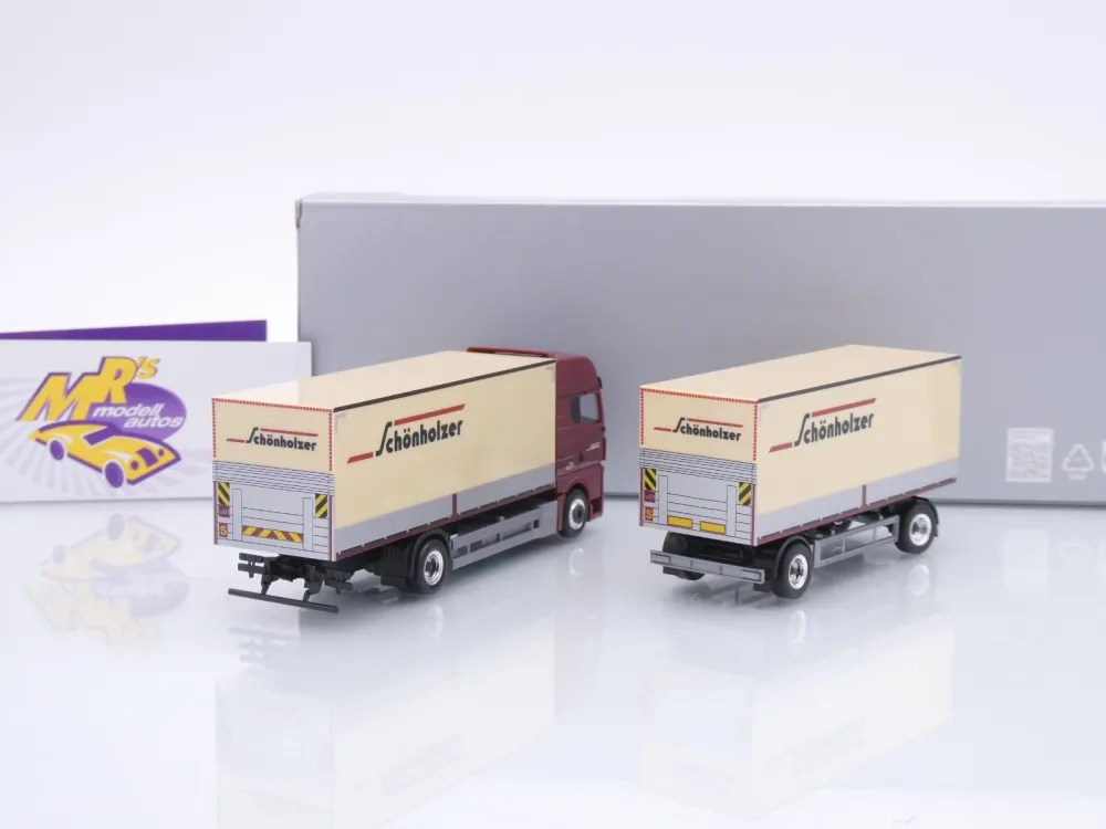 Herpa 962223 # MAN TGX GX Koffer-Hängerzug " Schönholzer Transport " 1:87