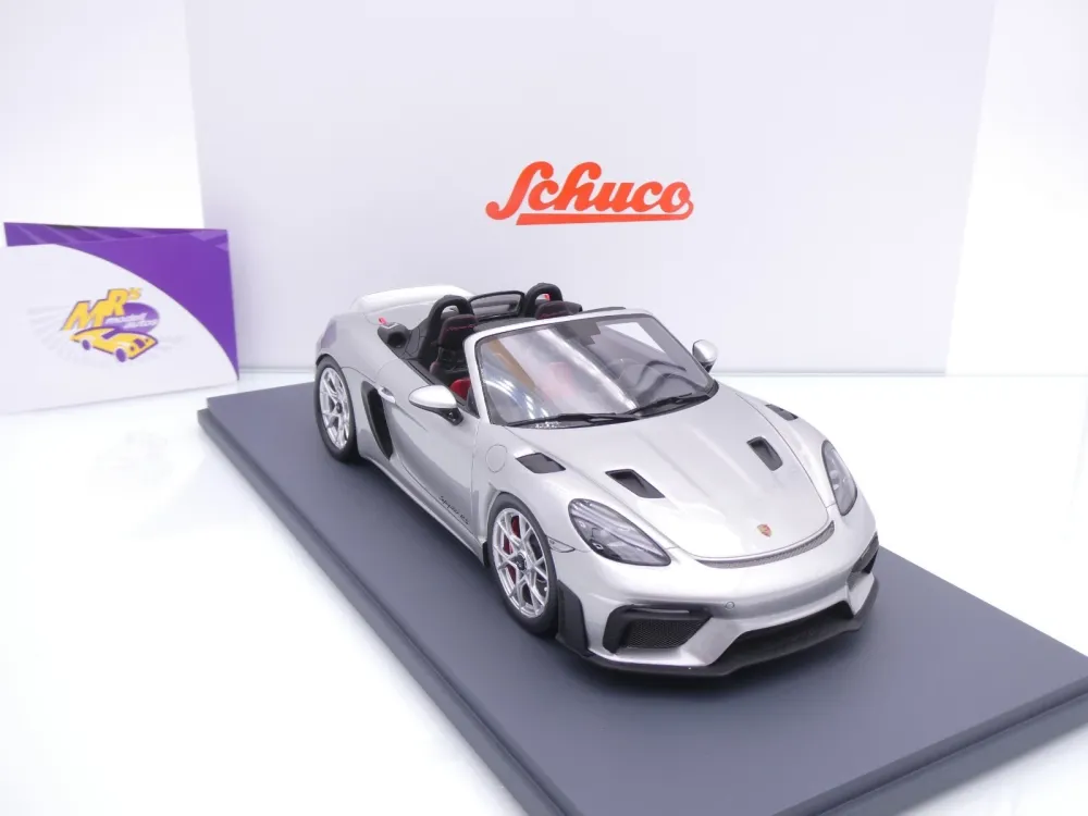 Schuco 18U00013 # Porsche 718 982 Spyder RS Baujahr 2023 " silbermetallic " 1:18