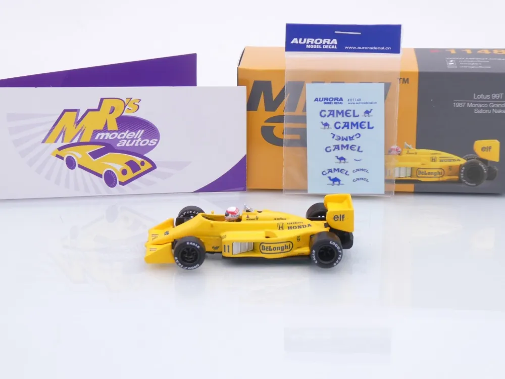 TSM Mini GT MGT01148-L # Lotus 99T F1 #11 Monaco GP 1987 " Satoru Nakajima " 1:64