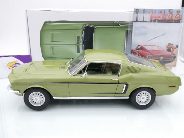 Norev 122704 # Ford Mustang Fastback GT Baujahr 1968 " hellgrünmetallic " 1:12