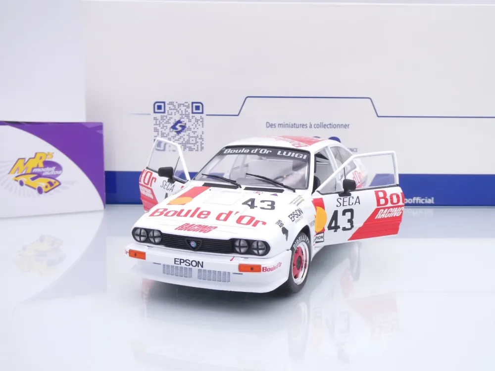 Solido S1802308 # Alfa Romeo GTV6 #43 24h Spa 1985 " Boucher - Dryver " 1:18