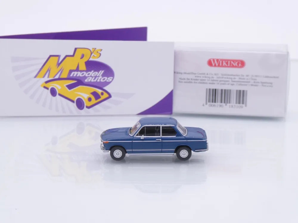 Wiking 0183 10 # BMW 2002 Limousine Baujahr 1966-71 " dunkelgrünblau " 1:87