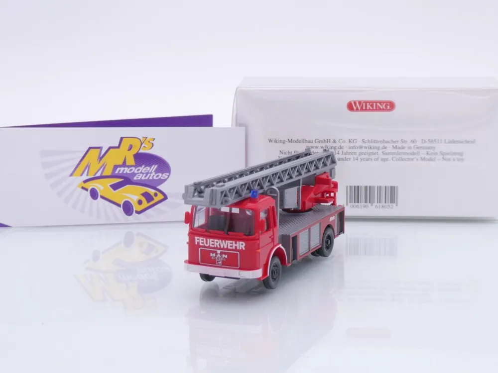 Wiking 0618 05 # MAN Metz DLK 23-12 Drehleiter Baujahr 1967 " Feuerwehr Karlsruhe " 1:87