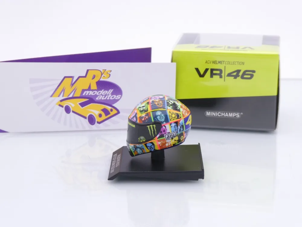 Minichamps 315100096 # AGV Fahrerhelm MotoGP Laguna Seca 2010 " Valentino Rossi " 1:10
