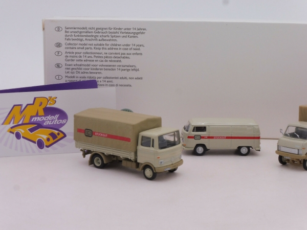 Schuco 26553 # Schönes 3-er Set: Deutsche Bahn Stückgut " 30 Jahre MHI " 1:87