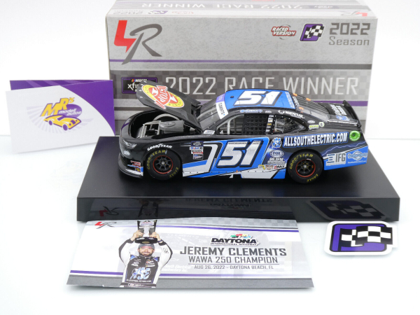 Lionel Racing W512223ASCJTA # Chevrolet Camaro NASCAR Xfinity 2022 " Jeremy Clements - AllSouthElectric.com / 1 Stop Convenience Store Daytona Summer Race Winner " 1:24