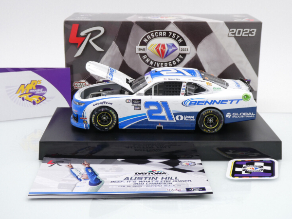 Lionel Racing W212323BENAUA # Chevrolet Camaro NASCAR Xfinity 2023 " Austin Hill - Bennett Transportation & Logistics Daytona Spring Race Winner " 1:24