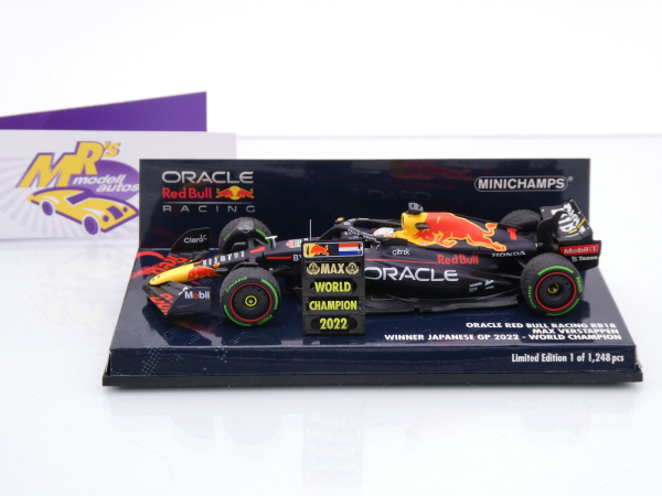 Minichamps 410221801 # Red Bull RB18 F1 Japan GP 2022 " Max Verstappen - World Champion " 1:43