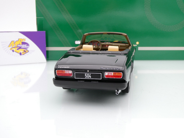 Miniature Peugeot 504 Cabriolet 1983 Noire - Cult-Scale Models 1/18, Neuve