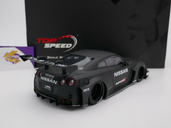 Top Speed TS0356 # Nissan 35GT-RR Liberty-Works 2020 " schwarz-weiß " 1:18 NEU