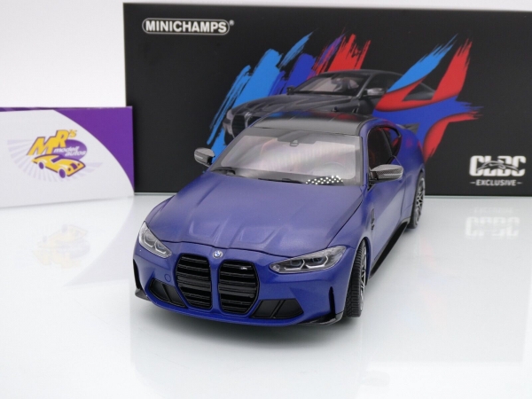 Minichamps 155021030 BMW M4 CABRIOLET - 2020 - MATT BLUE METALLIC 1/18