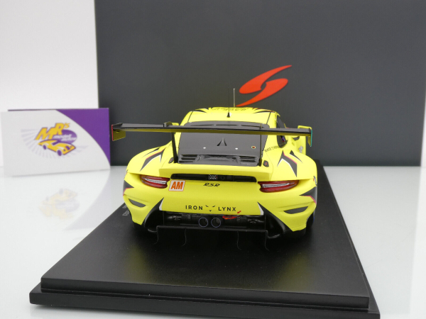 スパーク　1/18 porsche911 rsr-19 iron lynx Porsche 911 RSR-19 Type 991 n° 85 Iron Dames 4th 24h Le Mans