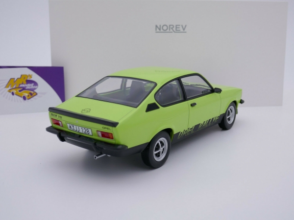 Norev 183653 # OPEL Kadett C Coupe Rallye 2.0 Baujahr 1977 " grün-schwarz " 1:18