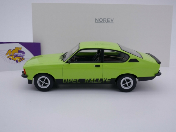 Norev 183653 # OPEL Kadett C Coupe Rallye 2.0 Baujahr 1977 " grün-schwarz " 1:18