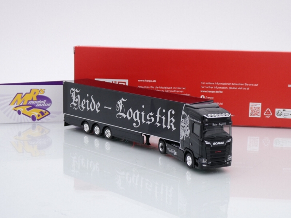 Herpa 316897 # Scania CS 20 HD Kühlkoffer-Sattelzug 2-achs/3-achs " Heide Logistik " 1:87