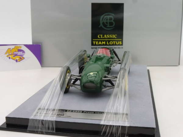 Tecnomodel TM18-164D # Lotus 12 Baujahr 1958 grün " Presse Version " 1:18