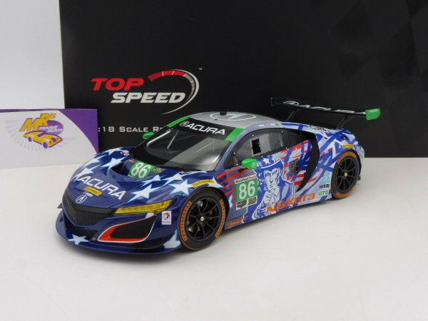 Top Speed TS0270 # Acura NSX GT3 No.86 IMSA Watkins Glen 2017 " Uncle Sam " 1:18