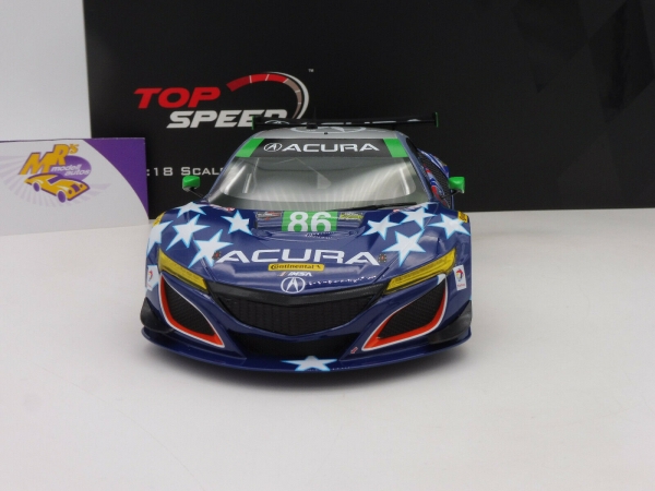Top Speed TS0270 # Acura NSX GT3 No.86 IMSA Watkins Glen 2017 " Uncle Sam " 1:18