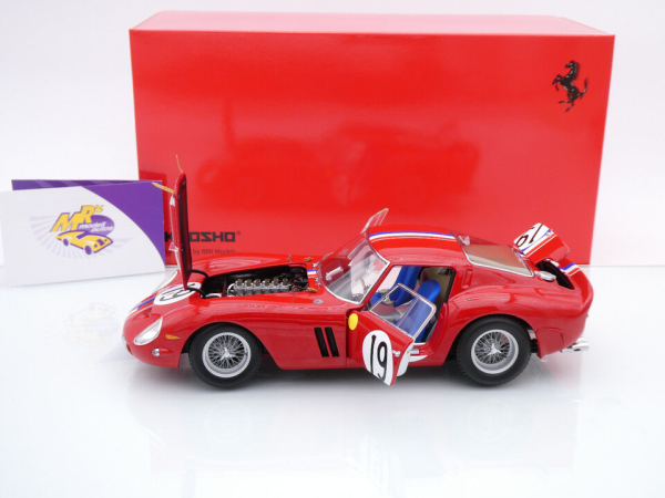 Diecast King Kyosho 1962 Ferrari 250 GTO no. 19 Le Mans