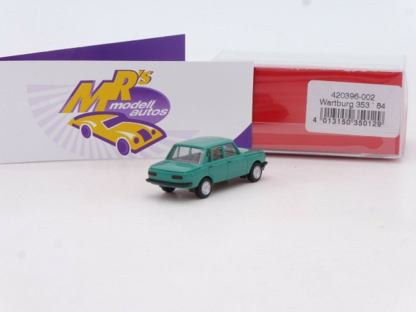 Herpa 420396-002 # Wartburg 353 Limousine Baujahr 1984 " patinagrün " 1:87