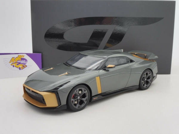 GT Spirit GT300 # Nissan GT-R 50 by Italodesign Baujahr 2018 " grau-bronze " 1:18
