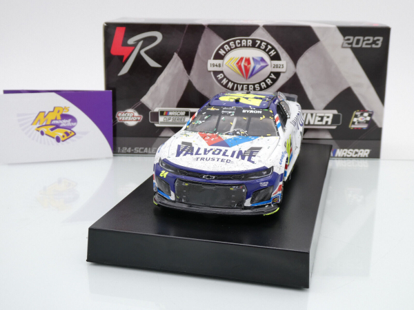 Lionel Racing W242323VALWBV # Chevrolet Camaro ZL1 NASCAR 2023 " William Byron - Valvoline Motor Oil Phoenix Spring Race Winner " 1:24