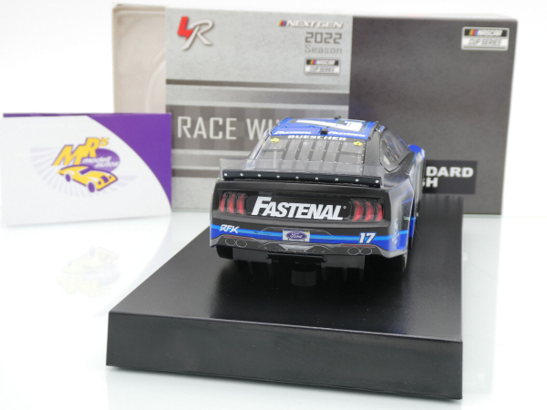 Lionel Racing W172223FASCHE # Ford Mustang NASCAR 2022 " Chris Buescher - Fastenal Bristol Fall Race Winner " Foil Number " " 1:24