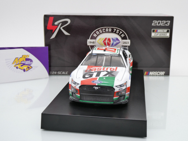 Lionel Racing CX62323CATBW # Ford Mustang NASCAR 2023 " Brad Keselowski - Castrol GTX Throwback " Foil Number " " 1:24
