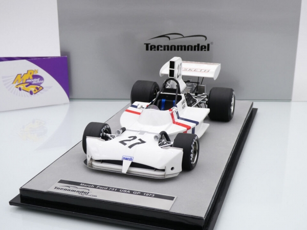 Tecnomodel TM18-289D # March Ford 731 F1 Nr.27 USA GP 1973 " James Hunt " 1:18