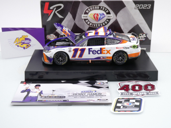 Lionel Racing W112323FEXDHW # Toyota Camry NASCAR 2023 " Denny Hamlin - FedEx Express Kansas Spring Race Winner " 1:24