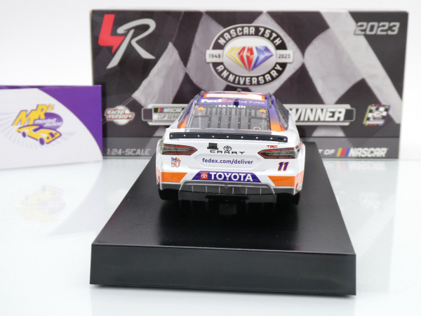 Lionel Racing W112323FEXDHW # Toyota Camry NASCAR 2023 " Denny Hamlin - FedEx Express Kansas Spring Race Winner " 1:24