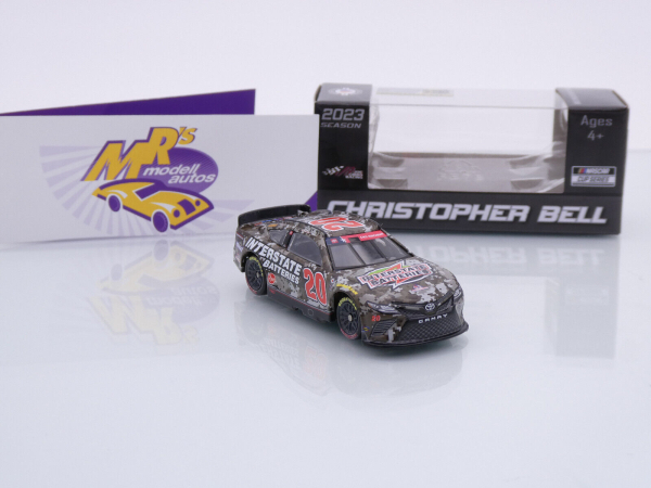 Lionel Racing C202365SALCD # Toyota Camry NASCAR 2023 " Christopher Bell - Interstate Batteries Camo Salutes / Patriotic " 1:64