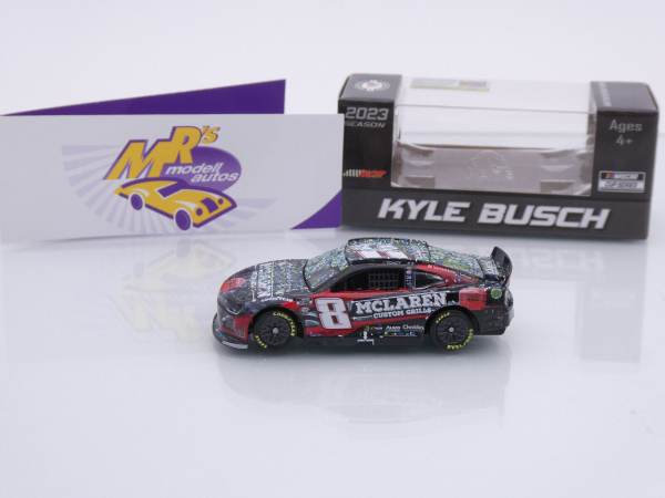 Lionel Racing WX82365MCGKBJ # Chevrolet Camaro ZL1 NASCAR 2023 " Kyle Busch - McLaren Custom Grills Talladega Spring Race Winner " 1:64