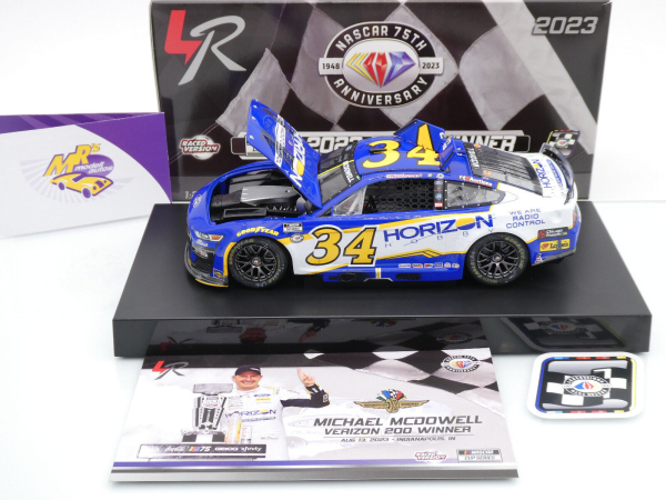 Lionel Racing W342323HHBMMU # Ford Mustang NASCAR 2023 " Michael McDowell - Horizon Hobby Indianapolis Road Course Race Winner " 1:24
