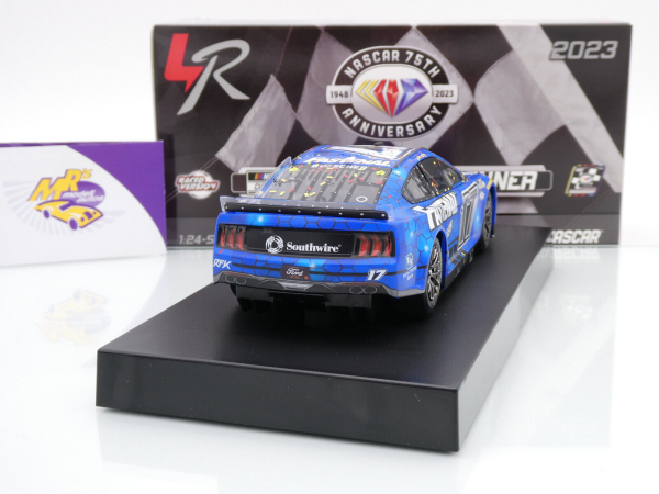 Lionel Racing W172323FASCHK # Ford Mustang NASCAR 2023 " Chris Buescher - Fastenal Richmond Fall Race Winner " Foil Number " " 1:24