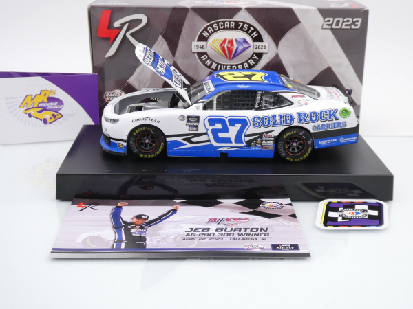 Lionel Racing W272323SRCJOJ # Chevrolet Camaro NASCAR Xfinity 2023 " Jeb Burton - Solid Rock Carriers Talladega Spring Race Winner " 1:24