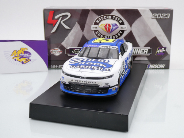 Lionel Racing W272323SRCJOJ # Chevrolet Camaro NASCAR Xfinity 2023 " Jeb Burton - Solid Rock Carriers Talladega Spring Race Winner " 1:24