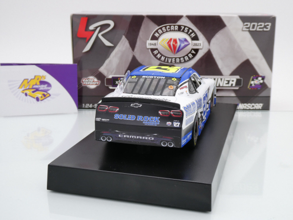 Lionel Racing W272323SRCJOJ # Chevrolet Camaro NASCAR Xfinity 2023 " Jeb Burton - Solid Rock Carriers Talladega Spring Race Winner " 1:24