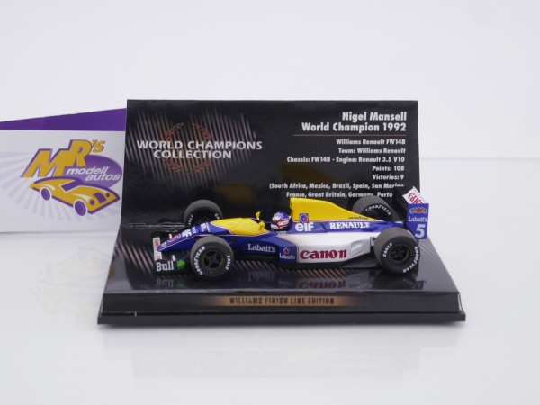 Minichamps 436926605 # Williams FW14B Nr.5 F1 World Champion 1992 " Nigel Mansell " 1:43