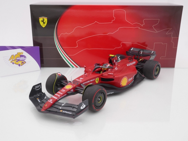 BBR 221855 # Ferrari F1-75 Nr.55 F1 2nd Bahrain GP 2022 " Carlos Sainz Jr. " 1:18