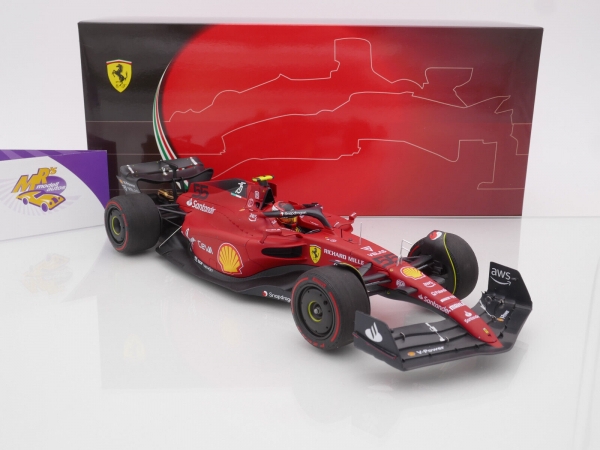 BBR 221855 # Ferrari F1-75 Nr.55 F1 2nd Bahrain GP 2022 " Carlos Sainz Jr. " 1:18
