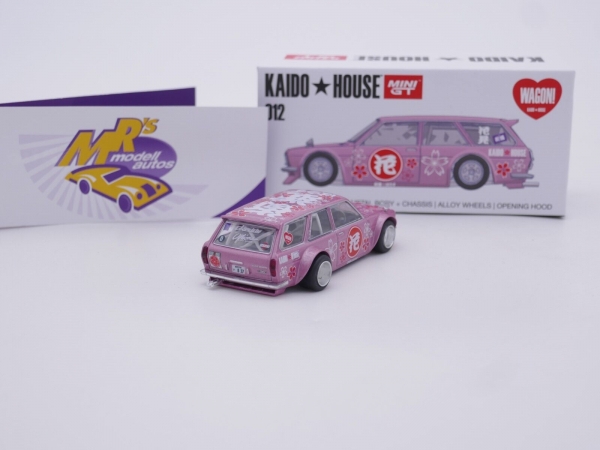 TSM MINI GT KHMG012 # Datsun 510 Wagon Hanami V1 " pink-weiß " Kaido House " 1:64