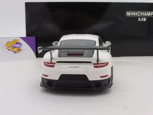 Minichamps 155068301 # Porsche 911 GT2RS (991.2) Weissach Package Baujahr 2018 " weiß-carbon " 1:18