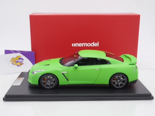 Onemodel 18 # Nissan GT-R R35 Baujahr 2008 " Mat Green " 1:18