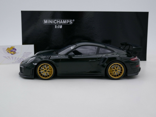 Minichamps 155068306 # Porsche 911 GT2 RS (991.2) Weissach Package Baujahr 2018 " dunkelgrün-carbon " 1:18