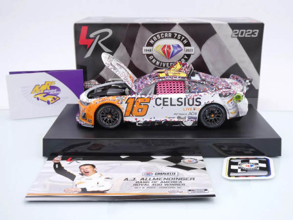 Lionel Racing W162323CELAJM # Chevrolet Camaro ZL1 NASCAR 2023 " AJ Allmendinger - Celsius Energy Charlotte Roval Race Winner " 1:24