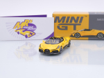 TSM MINI GT MGT01137-L # Bugatti W16 Mistral Cabrio Baujahr 2023 LHD " gelbmetallic-carbon ( Yellow / Carbon ) " 1:64