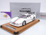 Tecnomodel TM18-361D # Ferrari 288 GTO Evoluzione Baujahr 1985 " weiß + Italien Flagge " 1:18