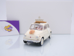 Norev 187780 # Fiat 500L Kleinwagen offen elfenbein Baujahr 1968 " Hochzeitsauto " 1:18